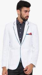 Shaftesbury London White Solid Blazer men