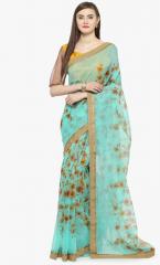 Shaily Aqua Printed Saree women