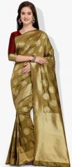 Shaily Green Embellished Saree women