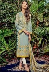 Shonaya Light Blue Embroidered Dress Material women