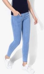 Shree Blue Solid Jeggings women