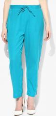 Shree Blue Solid Trouser women