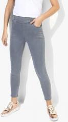 Shree Grey Solid Jeggings women