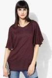 Shree Maroon Printed Top Women