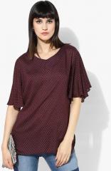 Shree Maroon Printed Top women