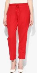 Shree Red Solid Trouser women