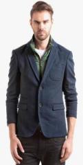 Shuffle Blue Solid Blazer men