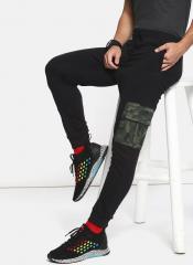 Single Black Regular Fit Solid Casual Joggers men