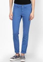 Sisley Blue Solid Jeans women