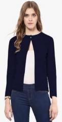 Skidlers Navy Blue Solid Shrug women