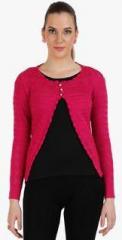 Skidlers Pink Solid Shrug women