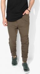 Skult By Shahid Kapoor Olive Slim Fit Track Pants men