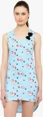 Slumber Jill Blue Printed Sleepdress women