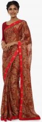 Soch Beige Printed Saree women