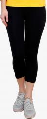 Softrose Black Solid Capri women