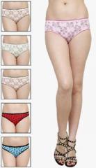 Softrose Pack Of 6 Multicoloured Printed Panties women