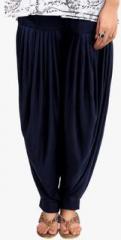 Sohniye Navy Blue Solid Patiala Salwar women