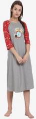 Soie Grey Printed Sleepdress women