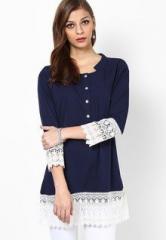 Soie Navy Blue Tunic women