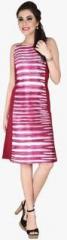 Soie Pink Printed Shift Dress women