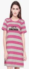 Soie Pink Striped Sleepdress women