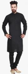 Sojanya Black Solid Kurta Pyjama men