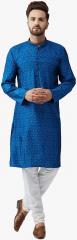 Sojanya Blue Printed Kurta men