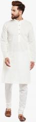 Sojanya Cream Embroidered Kurta men