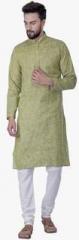 Sojanya Green Solid Kurta Pyjama men