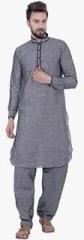 Sojanya Grey Solid Kurta Pyjama men