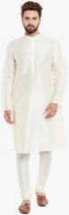 Sojanya Off White Solid Kurta Pyjama men