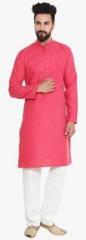 Sojanya Red Solid Kurta Pyjama men