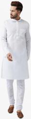 Sojanya White Solid Kurta men