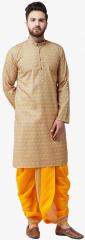 Sojanya Yellow Printed Kurta Dhoti Pants men