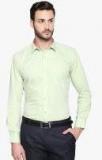 Solemio Green Solid Regular Fit Formal Shirt Men