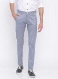 Solly Sport Blue Smart Slim Fit Solid Formal Trousers Men