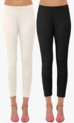 Sonari Pack Of 2 Multicoloured Solid Leggings women