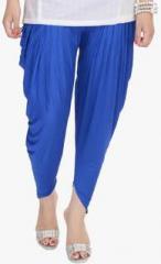 Soundarya Blue Solid Heram Pant women