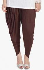 Soundarya Brown Solid Heram Pant women