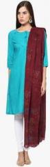 Soundarya Maroon Printed Dupatta women