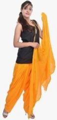 Soundarya Yellow Solid Bottom & Dupatta Set women