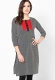 Span Cotton Black Kurta Women