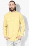 Splash Yellow Solid Casual Shirt men