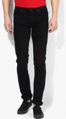 Spykar Black Washed Low Rise Narrow Fit Jeans men