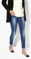 Spykar Blue Mid Rise Regular Jeans women