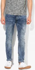 Spykar Blue Skinny Fit Low Rise Clean Look Jeans men