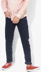 Spykar Blue Skinny Fit Low Rise Clean Look Stretchable Jeans men