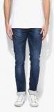 Spykar Blue Washed Low Rise Narrow Fit Jeans men