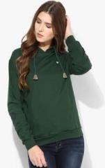 Spykar Green Solid Hoodie women