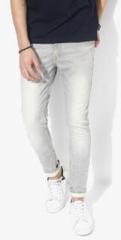 Spykar Grey Washed Low Rise Skinny Fit Jeans men